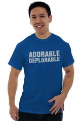 Adorable Deplorable Funny Sarcastic Political Adult Short Sleeve Crewneck Tee
