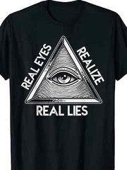 Men’s “Real Eyes Realize Real Lies” Graphic Cotton T-Shirt