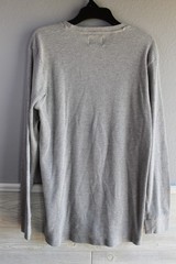Jachs MFG Thermal Shirt Mens Large Gray Crewneck Lightweight Waffle Knit