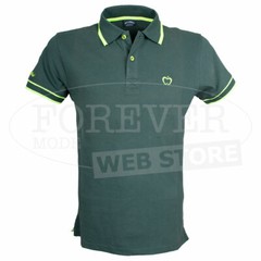 Baci Abbracci Men Polo Shirt Embroidered Logo Knit Print Fluo Trim BAM1421X
