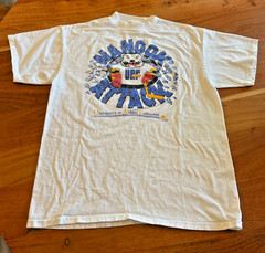 Vintage University of Alaska Fairbanks Nanook Attack White Tshirt Mens Sz Large