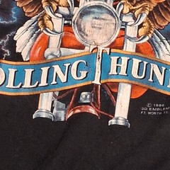 Vintage 3D Emblem Harley Davidson Shirt Rolling Thunder