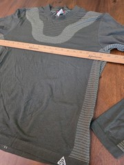 Men Size Small Nike ACG Baselayer Shirt Green Dri-Fit ADV Delta River Nylon Wool