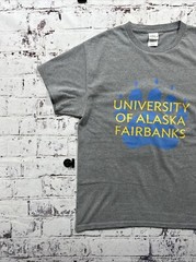 Vintage University Of Alaska Fairbanks Nanook Gray Graphic T Shirt Men’s Size M