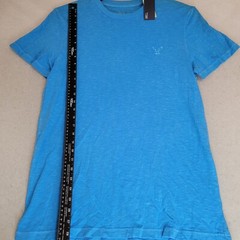 American Eagle Shirt Mens LARGE L BLUE OUTDOORS Lightweight CASUAL Preppy NWT
