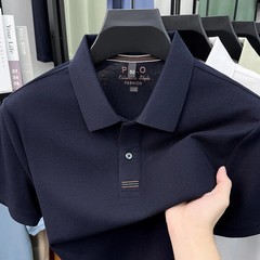 100% pure cotton short sleeve polo shirt high-quality brand solid color business