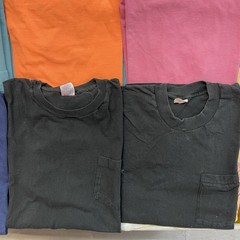 LOT OF 9: Vintage 90s Blank Solid Shirts MIXED SIZES, BRANDS, AND COLORS!