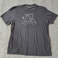 Travis Mathew Mens T-Shirt Size 2XL Black Cotton Margarita Memories Golf Graphic