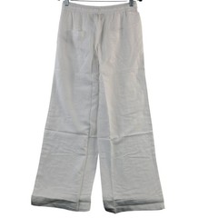 NEW BoohooMAN Super Oversized Linen Blend Shirt & Baggy Trousers White Sz M