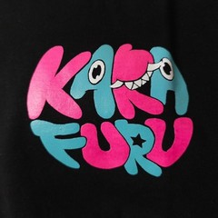Karafuru X Rawtype Riot T Shirt Mens Size XL Black Anime Kaiju Carnival