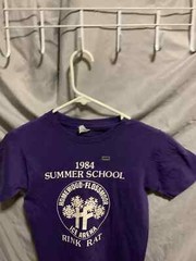 Vintage Sport T’s Shirt Adult Mens Large Purple Short Sleeve Summer School 80s