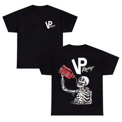 VP Racing Skeleton T-Shirt Black Logo Fuel Jug Graphic Tee Motorsports Shirt