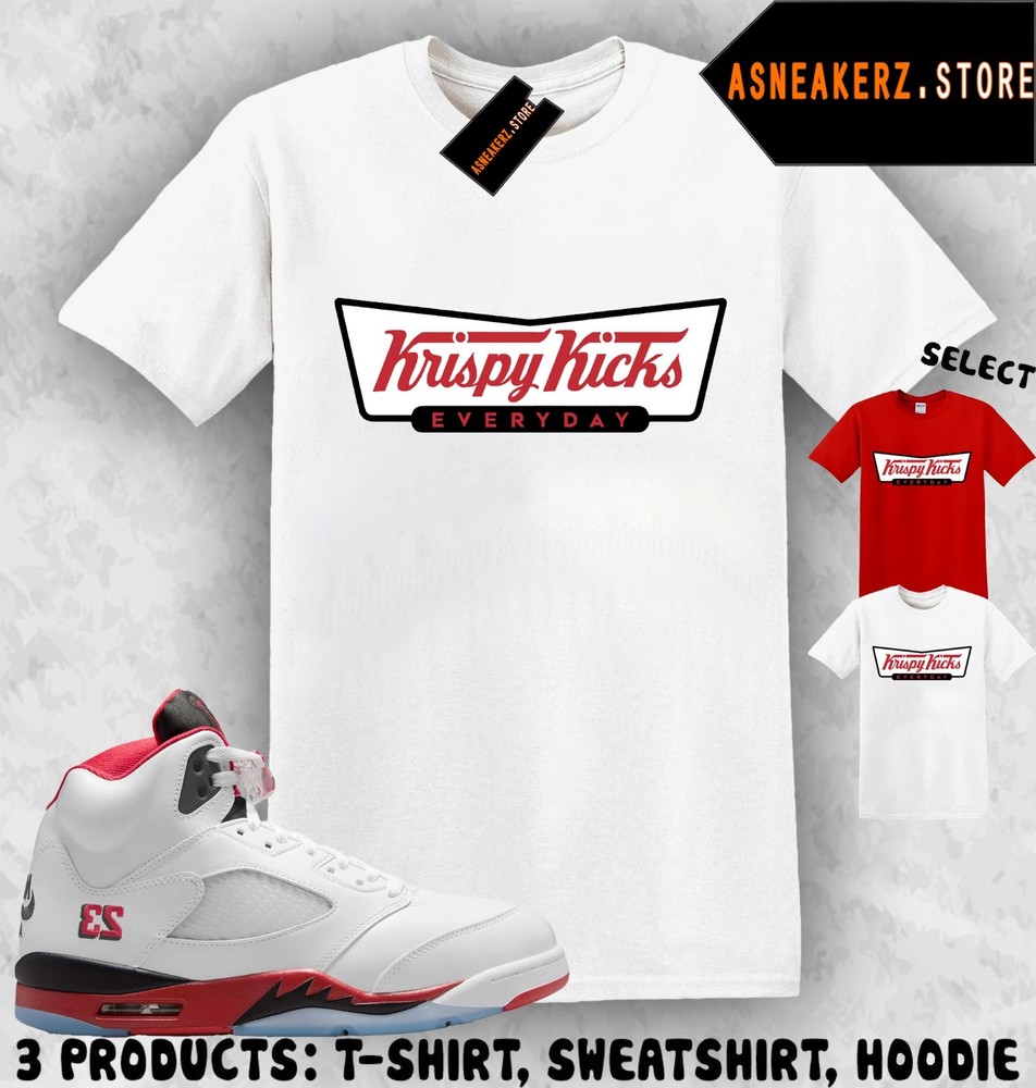 Tee Shirt Matching 5 OG Fire Red 2025 To Match Sneaker Krispy Kicks T-Shirt