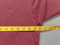 Izod Saltwater Men T Shirt M Oxblood Long Sleeve Crew Neck Button Logo Casual