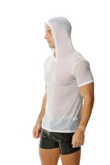 Mens Transparent T-shirt Glossy Tight Boxer Shorts Casual Breathable Sports Suit
