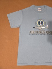 Air Force One Presidential Clinton Bush 90s Museum Vintage Blue Men’s T Shirt M