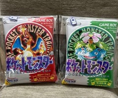 Pokemon Center Package T-Shirt in Pouch Red & Green 2pc Set Game Boy Unisex L