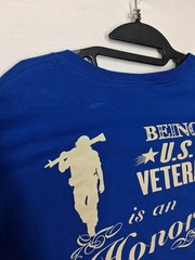 Veteran Shirt, Being a Veteran Is an Honor Being a Grandpa Is a Priceless size L