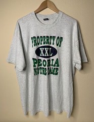Vintage Peoria Notre Dame Shirt Mens Sz 2XL High School Sports Art Tee 90s