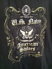 7.62 Design Men Black Print U.S Navy Hardcore American Sailors Tshirt Size Xl