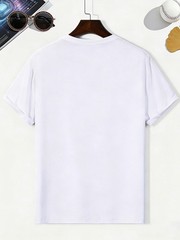 Letter Quote Graphic 100% Cotton Men’s T-Shirt Suitable for Daily Streetwear