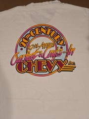 Vintage 90s 20th Century Chevy Carfest Cruiz-in Washington IN White XL Promo