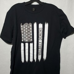 Hillbilly Demons Shirt American Flag black size Large