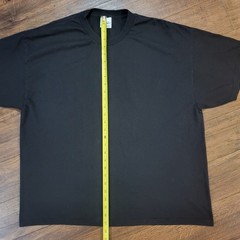Vintage Hanes Heavyweight 50/50 Blank T Shirt Mens XL Black Short Sleeve 90s Y2K