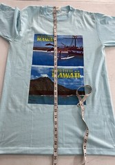 VTG beautiful Hawaii sportswear blue sz L single stitch t shirts made in USA