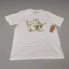 True Religion Men’s White Shine Buddha SS Crew Neck Tee Size Large New With Tags
