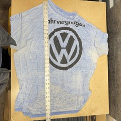 VW Volkswagen Fahrvergnügen Men T-Shirt XL Blue Lightweight Shear-1990s
