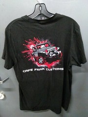 District Mens Black Graphic T Shirt “Cape Fear Customs” Sz L