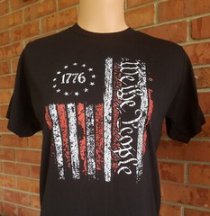 We The People 1776 Flag T-Shirt Super Soft Tee Poly Rich 65/35 Blend