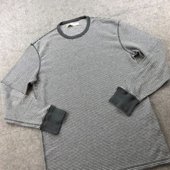 Levis Shirt Men 2XL Gray Striped Crewneck Long Sleeve Casual Outdoors