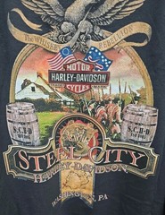 Harley Davidson T Shirt Men’s 3XL Long Sleeve Washington Pa. Black Steel City