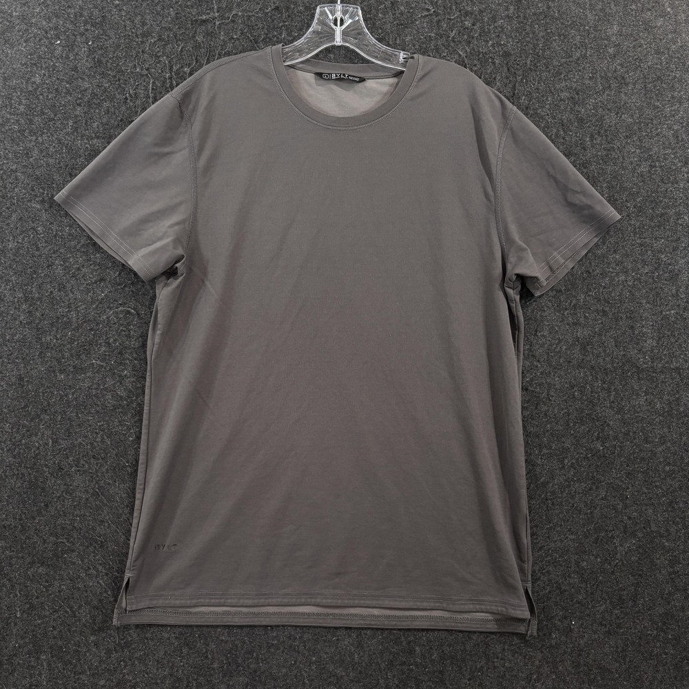 BYLT Everyday Split-Hem Shirt Men’s Large Gray Premium Basics Crewneck Tee