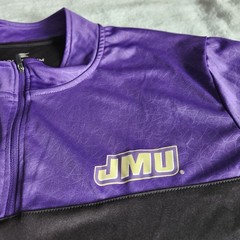 JMU Dukes 2XL Pullover Shirt Long Sleeve XXL Purple Black Colosseum Men’s