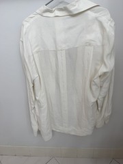 Mens Cubavera Sz L Beige Linen Blend Caribbean Button Up Shirt Great Details VGC