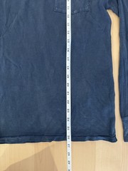 J Crew Men Slim Long Sleeve Garment Dyed Pocket Navy Shirt Small S