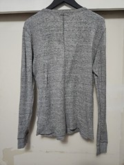 Diesel Industry Henley Stitched Nobel Gray Woven Long Sleeve Shirt SZ Large