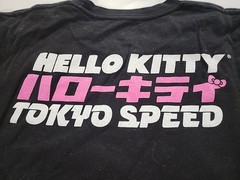 NEW Hello Kitty T-Shirt – Tokyo Speed Racing Kitty Kanji Adult Sz Lg Unisex NWOT