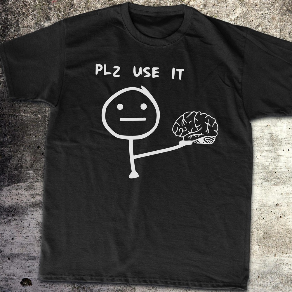 Funny Please Use Your Brain Unisex Heavy Cotton Tee – Humorous Shirt for