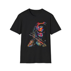 Colorful Predator heat vision T-Shirt | Neon Alien Hunter Art