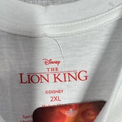 Disney The Lion King Shirt Mens 2XL White Simba Scene Collage Graphic Tee Movie