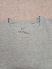 Fossil long sleeve pull over t- shirt mens size Large Gray EUC