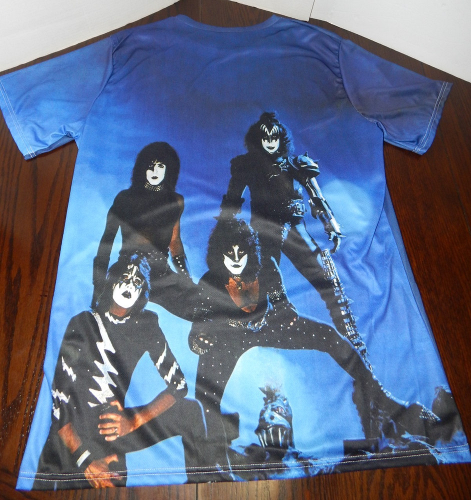 KISS Creatures of the Night All Over Print, Front and Back T-Shirt Size Large-XL