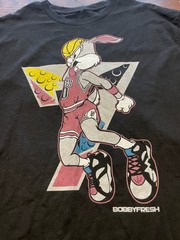 Bobby Bugs Bunny Jordan Men’s L Black TShirt NBA Hip Hop