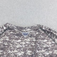 Columbia Shirt Mens Extra Large Gray Digital Camo Fish Print Moisture Wicking