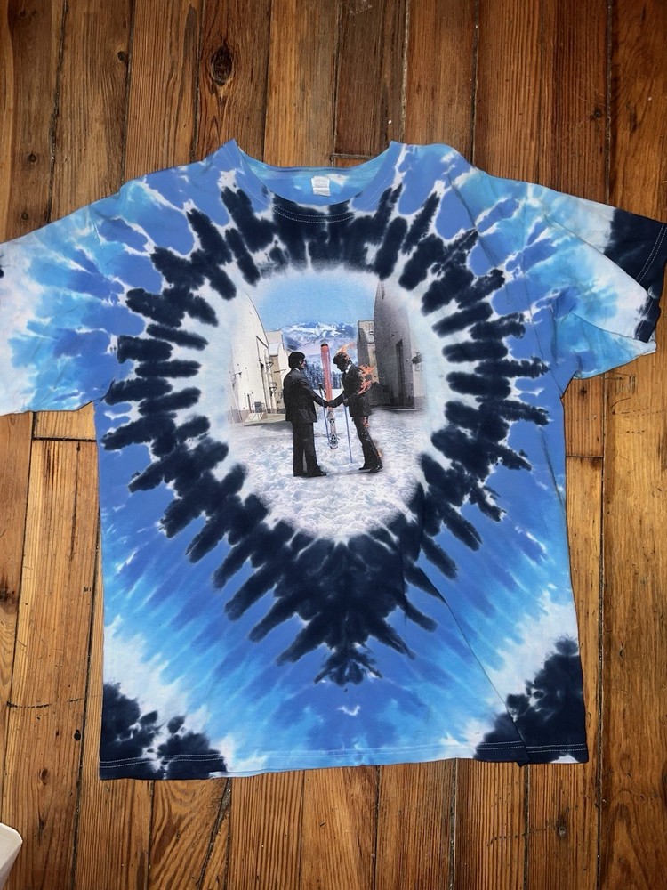 Pink Floyd Wish You Were Here Tie Dye XL Shirt Bundle With CD Front & Back Graph