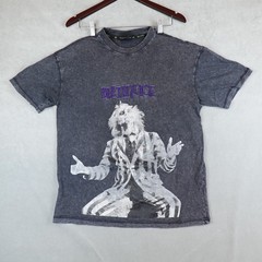 Beetlejuice Shirt Adult XS Black Short Sleeves Faded Crew Neck
